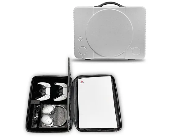 It's not only a carrying case (foam assembled) for the PlayStation 5 stuffs, but also a gaming-style suitcase (foam disassembled) for clothes, shoes, toiletries when travel.